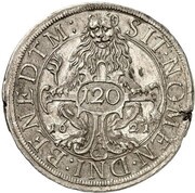 120 Kreuzer - Maximilian I Kipper, Germany, 1621-1622 reverse image