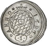 1 Kreuzer - Maximilian II Emanuel, Germany, 1695-1703 reverse image