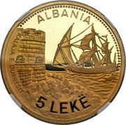 5 Lekë Durazzo, Albania, 1987 reverse image