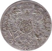 3 Kreuzers - Charles Albert, Germany, 1744-1745 reverse image