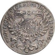 6 Kreuzers - Maximilian III Joseph, Germany, 1745 reverse image