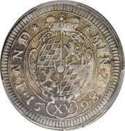 15 Kreuzers - Maximilian II Emanuel, Germany, 1696-1704 reverse image