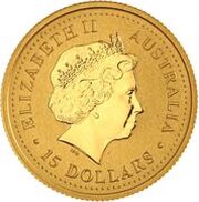 15 Dollars - Elizabeth II 4th Portrait - Australian Nugget Gold obverse image