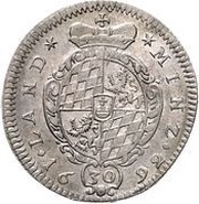30 Kreuzers - Maximilian II Emanuel, Germany, 1692-1693 reverse image