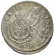 30 Kreuzers - Charles Albert, Germany, 1732-1735 reverse image