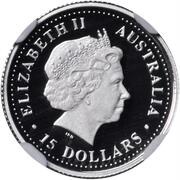 15 Dollars - Elizabeth II 4th Portrait - Koala - Platinum obverse image