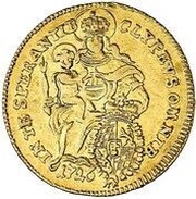 ¼ Carolin - Charles Albert, Germany, 1726-1731 reverse image