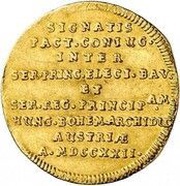 1 Ducat - Maximilian II Emanuel Wedding of Charles Albert, Germany, 1722 reverse image
