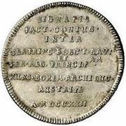 1 Ducat - Maximilian II Emanuel Wedding of Charles Albert - Silver Pattern, Germany, 1722 reverse image