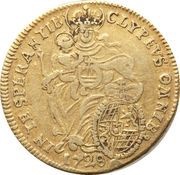 ½ Carolin - Charles Albert, Germany, 1726-1731 reverse image