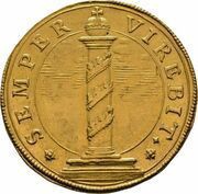 2 Ducats - Ferdinand Maria Birth of Princess Violanta Beatrix, Germany, 1673 reverse image