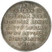 2 Ducats - Maximilian II Emanuel Return from the Netherlands - Silver Pattern, Germany, 1701 reverse image