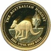 15 Dollars - Elizabeth II 4th Portrait - Kangaroo - Gold Bullion Coin, Australia, 2004-2005 reverse image