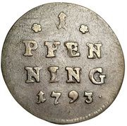 1 Pfenning - Charles Theodor, Germany, 1782-1799 reverse image