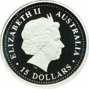 15 Dollars - Elizabeth II 4th Portrait - Koala - Platinum obverse image