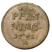 1 Pfenning - Charles Theodor, Germany, 1793-1794 reverse image