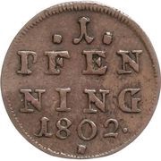 1 Pfenning - Maximilian IV Joseph, Germany, 1799-1805 reverse image