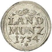 10 Pfennig - Maximillian III Joseph, Germany, 1754 reverse image