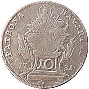 10 Kreuzers - Charles Theodore Konventionskreuzer, Germany, 1778-1798 reverse image