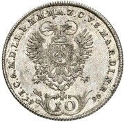 10 Kreuzers - Charles Theodore Vikariat, Germany, 1790 reverse image