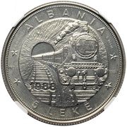 5 Lekë Albanian Railroads; Essai reverse image