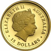 15 Dollars - Elizabeth II 4th Portrait - Koala - Gold Proof obverse image