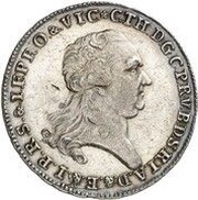 ½ Thaler - Charles Theodore Vikariat obverse image