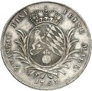 ½ Thaler - Charles Theodor, Germany, 1793 reverse image