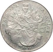 1 Thaler - Charles Theodore Konventionstaler; 2nd portrait, Germany, 1778-1779 reverse image