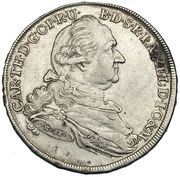 1 Thaler - Charles Theodore Konventionstaler; 1st portrait obverse image
