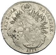 1 Thaler - Charles Theodore Konventionstaler; 1st portrait, Germany, 1778-1783 reverse image