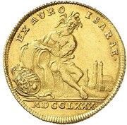 1 Ducat - Charles Theodore Isargold-Dukat, Germany, 1779-1793 reverse image