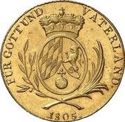 1 Ducat - Maximilian IV Joseph Pattern, Germany, 1805 reverse image