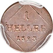 1 Heller - Maximilian I Joseph, Germany, 1806-1829 reverse image