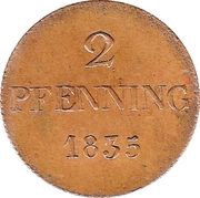 2 Pfenning - Louis I reverse image