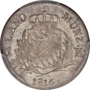 1 Kreuzer - Maximilian I Joseph, Germany, 1806-1825 reverse image