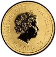 15 Dollars - Elizabeth II 4th Portrait - Kangaroo - Gold Bullion Coin obverse image