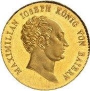 ½ Thaler - Maximilian I Joseph Schulpreistaler - Gold Pattern obverse image