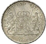 1 Conventionsthaler - Maximilian I Joseph Königstaler, Germany, 1806 reverse image