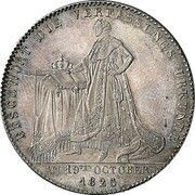1 Conventionsthaler - Louis I Geschichtstaler; Accession to power - Pattern, Germany, 1825 reverse image