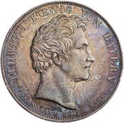 1 Conventionsthaler - Louis I Geschichtstaler; Accession to power obverse image