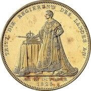 1 Conventionsthaler - Louis I Geschichtstaler; Accession to power - Pattern, Germany, 1825 reverse image