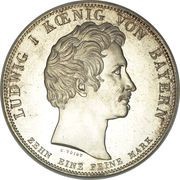 1 Conventionsthaler - Louis I Geschichtstaler; Reichenbach and Fraunhofer obverse image