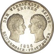 1 Conventionsthaler - Louis I Geschichtstaler; Reichenbach and Fraunhofer, Germany, 1826 reverse image