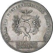 1 Conventionsthaler - Louis I Geschichtstaler; Treaty Signing - Pattern reverse image