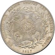1 Conventionsthaler - Louis I Geschichtstaler; Founding of Theresien Order, Germany, 1827 reverse image