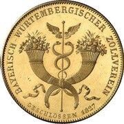 1 Conventionsthaler - Louis I Geschichtstaler; Treaty Signing - Gold Pattern reverse image