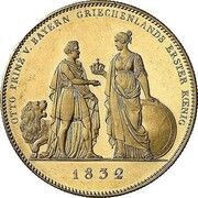 1 Conventionsthaler - Louis I Geschichtstaler; Prince Otto - Pattern, Germany, 1832 reverse image