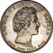 1 Conventionsthaler - Louis I Geschichtstaler; Oberwittelsbach obverse image