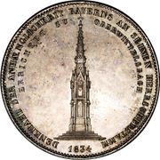 1 Conventionsthaler - Louis I Geschichtstaler; Oberwittelsbach, Germany, 1834 reverse image